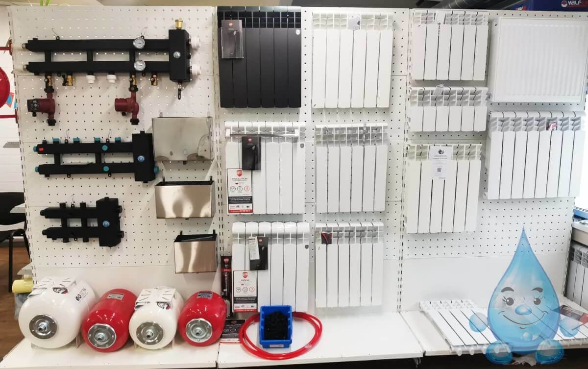 радиаторы отопления и коллекторная группа расширительные баки закрытого типа и открытого